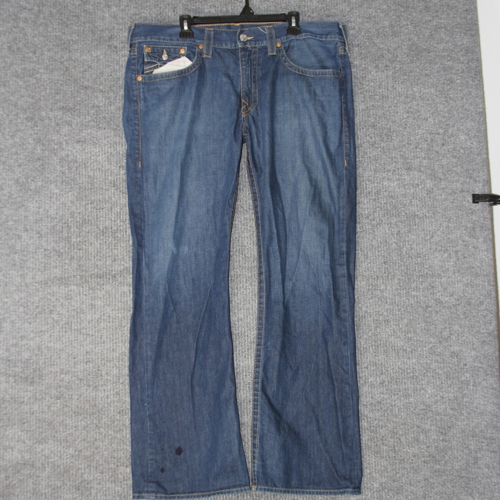 True Religion Bootcut Jeans Mens 40 Blue Section 4001 Cut Made In USA